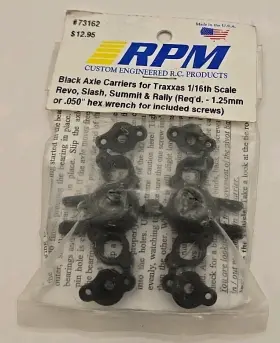 73162 Rpm Black Axle Carriers For Traxxas 1/16 Scale Revo Slash Summit And Rally