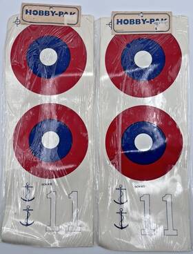 Sig Dcm-802 Lot Of 2 Stik Tite Bullseye Anchor Decal Sheet French Navy Airplane