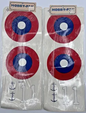Dcm-802 Sig Lot Of 2 Stik Tite Bullseye Anchor Decal Sheet French Navy Airplane