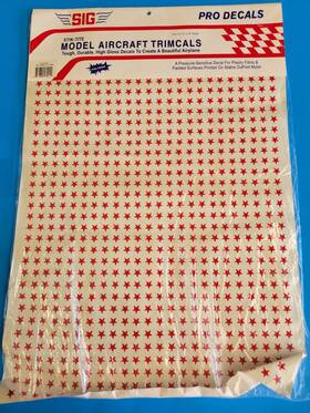 Sig Dcm201 Rc Airplane Pro Decals 3/8 Inch Red On Clear Pressure Sensitive Fuel Proof