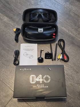 Skyzone Sky04o Pro Oled Fpv Goggle With High Gain/patch Antennas Ships From Usa