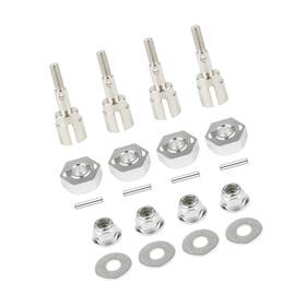 Strendier 333053 4 Sets 12mm Wheel Hex Drive Hub Adaptor And Steel Stub Axle M4 Locknut Washer