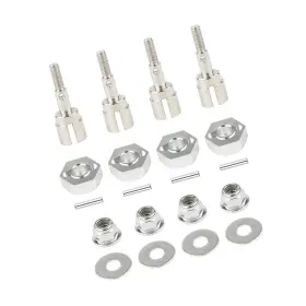 333053 Strendier 4 Sets 12mm Wheel Hex Drive Hub Adaptor And Steel Stub Axle M4 Locknut Washer