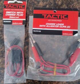 Tactic Tacm2002 Charge Leads With Alligator Clips And Switch Plug-new
