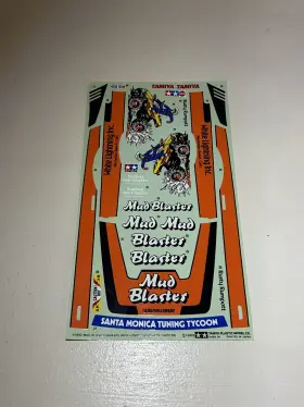 58077 Tamiya Rc Vintage Mud Blaster Truck Decal Sheet Super Rare Htf