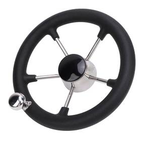 Tbest Tbestzyvt4sr9dq Boat Stainless Steel Steering Wheel 11in 5 Spoke With Turning Knob Smoo