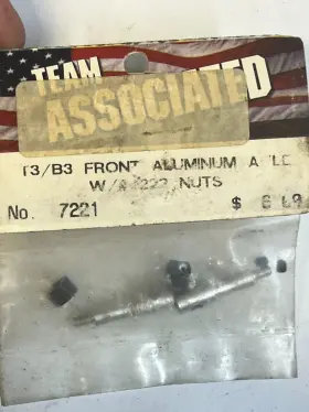 7221-6222 Team Associated Vintage Rc10 T3 B3 Front Aluminum Axle And Nut Set 7221 6222