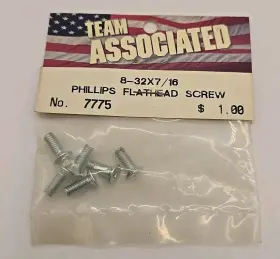 Rc10l Team Associated 7775 8-32x7/16 Phillips Flathead Screw