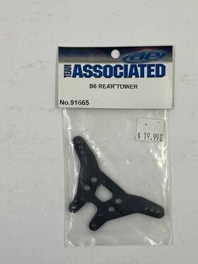 Team Associated 784695916630 B6 Carbon Fiber Rear Shock Tower Asc 91665