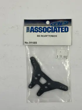 91665 Team Associated 784695916630 B6 Carbon Fiber Rear Shock Tower Asc