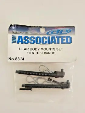 8874 Team Associated Rear Body Mounts Set Fits Tc3/ds/nds Factory Sealed Nos