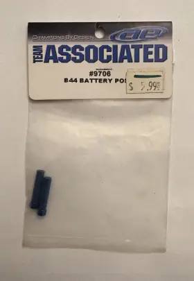 Asc9706 Team Associated 9706 Vintage B44 Blue Aluminum Battery Posts New Nip Nos
