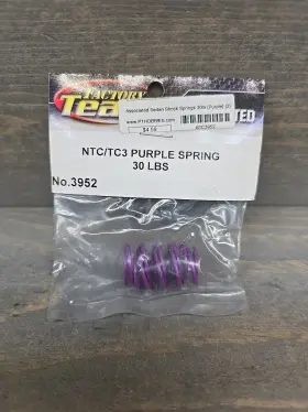 Asc3952 Team Associated Vintage 3952 Purple Spring 30.0 Lbs Ntc Tc3 Nip