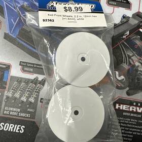 Team Associated Asc92362 12mm Hex 2.2 4wd Front 1.5mm Buggy Wheels 2 White Pair