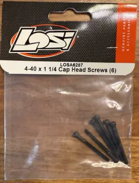 Losa6287 Team Losi 4-40 X 1 1/4 Cap Head Screws 6