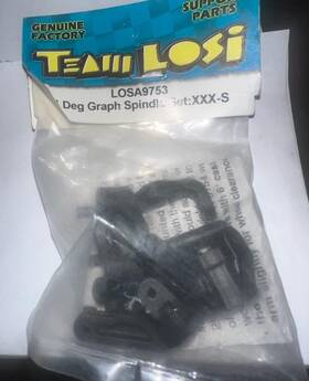 Team Losi Losa9753 A-9753 4 Graph Spindle Set Xxx-s Graphite