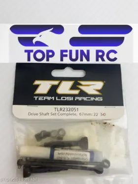 Tlr232051 Team Losi Racing Drive Shaft Complete 67mm For 22 3.0 1/10th Scale
