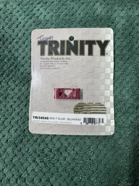 Tri34045 Team Trinity Front Bulkhead Red Anodized Aluminum Losi Mini T 1.0 1/18th Mini-t