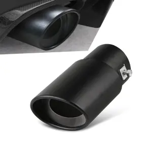 Tespqt201bl-straight-1ps Tesnaao Pack-1 Car Modified Exhaust Pipe Replacement Waterproof Durable Metal Vehicl