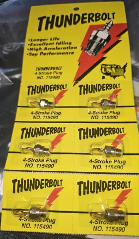 115490 Thunderbolt Four Stroke Glow Plugs For Nitro Engines Rc Six Each Pcs 115490 Thunderbolt Four Stroke Glow Plugs For Nitro Engines Rc Six Each Pcs