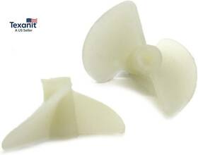 Tongxin 2x22mmprop 10 Pairs Propellers 2-blade For Rc Boat Model Ship 22mm White Nylon Props 2m