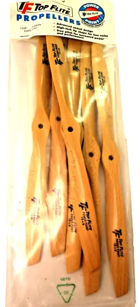 Topq5160 Top Flite Power Point 13 X 8 Inch Wood Propellers New In Package Lot Of 6