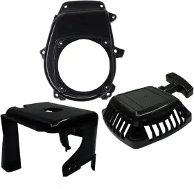 1585108b Top Speed Rc World Black Engine Cover Kit Pull Starter Cylinder And Side Covers With Screws For