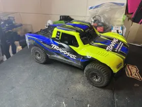 Traxxas 020334076779 Mini Slash Brushless 1/16 4wd Rtr Short Course Truck Yellow Upgraded
