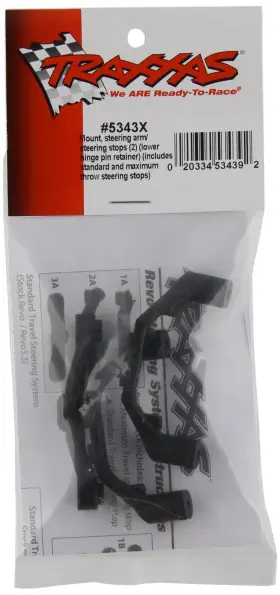 5343x Traxxas 020334534392 Steering Arm Mount And Stops Revo 2-piece 196-pack