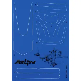 Traxxas 020334798107 Aton High Visibility Decals Blue