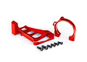 10261-red Traxxas Aluminum Front And Rear Motor Mounts Red Maxx