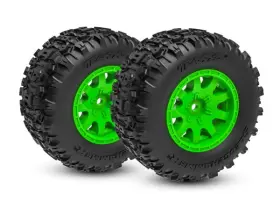 Tra10770-grn Traxxas 10770-grn Large 4 Sledgehammer Rear Tires On Green Wheels 2
