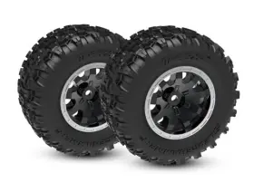 Tra10770-stblk Traxxas 10770-stblk Large 4 Sledgehammer Rear Tires On Black Wheels