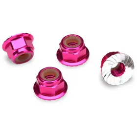Trx-4 Traxxas 1747p 1/10 Sport High Trail Aluminum 4mm Flanged Nylon Locking Nuts P
