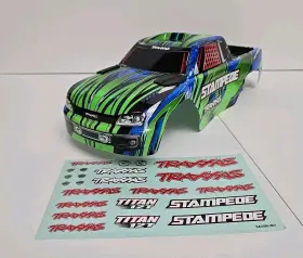 3620a-grn Traxxas Fits Stampede 2wd Green Clipless Body& Decals Xl5 Bl-2s Vxl