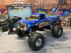 3661x Traxxas Bigfoot No. 1 Rc Truck 2wd Stampede W Rainbow Flame Body