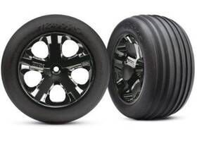 Traxxas 3771a Tires And Wheels Assembled Glued 2.8ft All-star Black Chrome Wheel