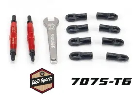 5938r Traxxas - Tubes 74 Mm Red Aluminum Toe Links 2 Slayer Pro