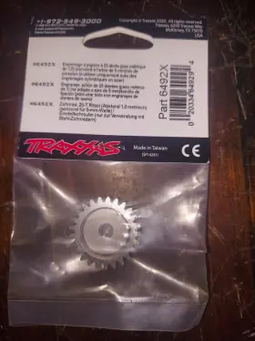 6492x Traxxas - Gear 25-t Pinion 1.0 Metric Pitch Fits 5mm Shaft