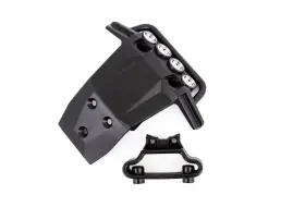 Tra6736x Traxxas 6736x Front Bumper With Mount Rustler 4x4 For Led Light Kit Installation