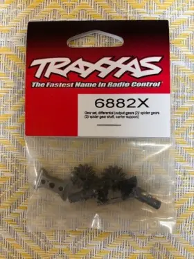 6882x Traxxas Part #6882x Gear Set Differential Gears/shaft/support