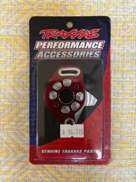 6890r Traxxas Part #6890r Plate Motor Aluminum Red-anodized 4x4 Slash/stampede/h