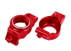 Tra7832-red Traxxas 7832-red Caster Blocks C-hubs 6061-t6 Aluminum Blue-anodized For X-m