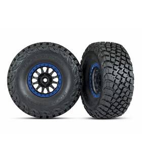 Traxxas 8474x Udr Tires - New Blue Trim Method Wheels Bf Goodrich Kr3