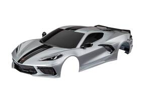 Traxxas 9311t Body Chevrolet Corvette Stingray Complete Silver Painted Dec