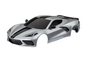 9311t Traxxas Body Chevrolet Corvette Stingray Complete Silver Painted Dec