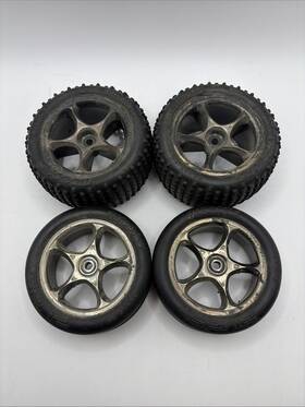 Traxxas Tra2471r Alias Front And Rear Pre-mounted Tires 4 Bandit Chrome