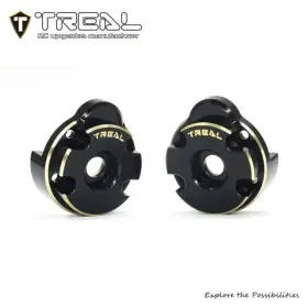 Trlx0048d6elz Treal Redcat Ascent-18 Brass Outer Portal Covers Black 2 47.4g