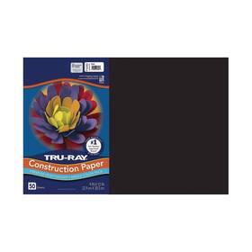 Tru-ray Pac103061 Recycled Tru-ray Construction Paper 12 Inch X 18 Black Category A