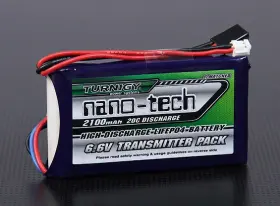 23816 Turnigy Nano-tech 2100mah 2s 6.6v 20c Lifepo4 Transmitter Pk Battery Jr Futaba
